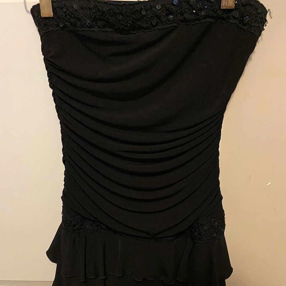 Black sequin sexy tight party dress sz small
